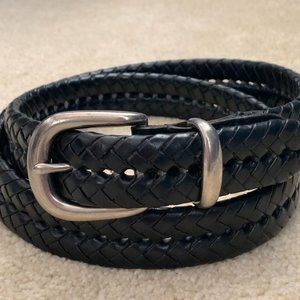 Coach 5922 Black Woven Leather Belt